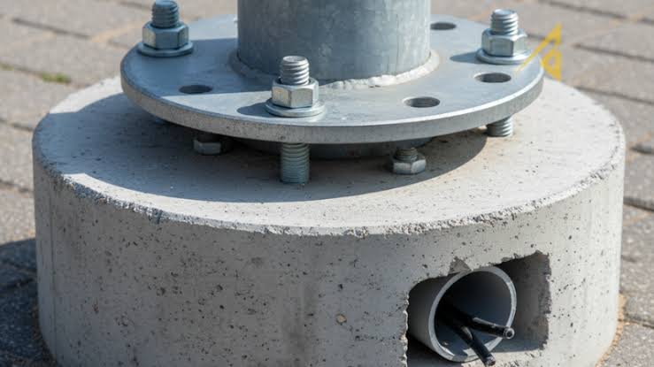 PRECAST CONCRETE STREETLIGHT FOUNDATUION